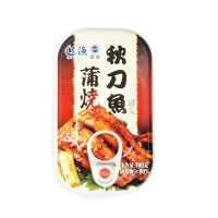 遼漁蒲燒秋刀魚(yú)罐頭100克*5罐 日式即食海鮮罐頭